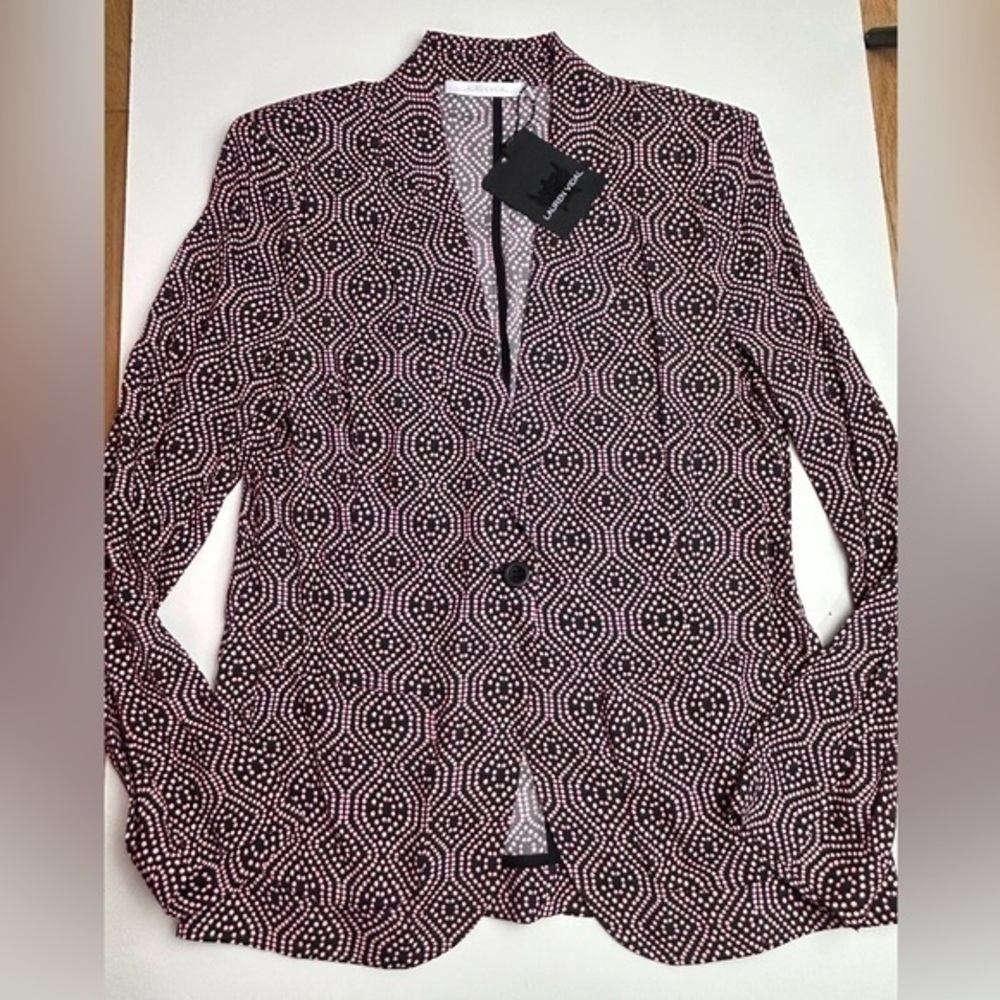 Lauren Vidal viscose 1‎ button lightweight blazer